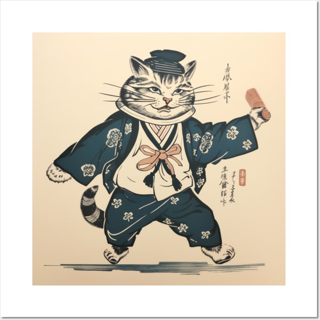 Edo cat Wall Art by SHAKIR GAUTAMA 